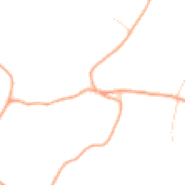 Daytime road noise heatmap for CT18 8AD