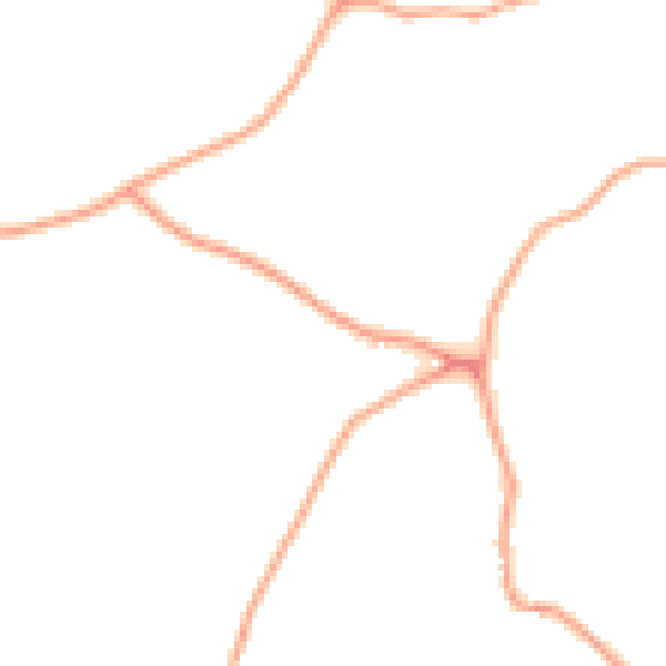 Daytime road noise heatmap for CT18 8AG