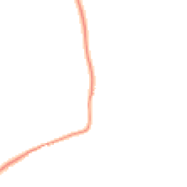 Daytime road noise heatmap for CT18 8BJ
