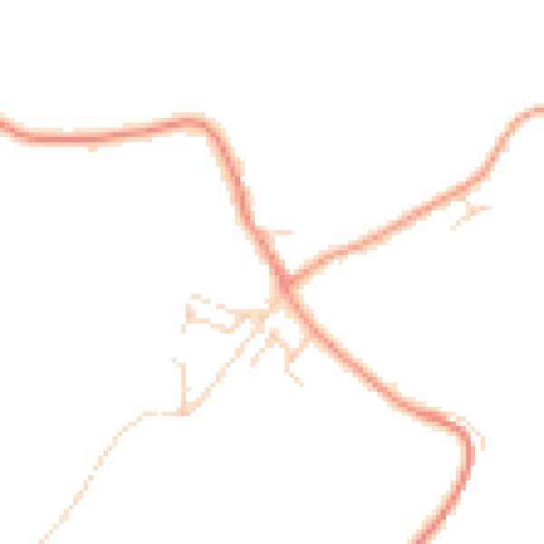 Daytime road noise heatmap for CT18 8DB