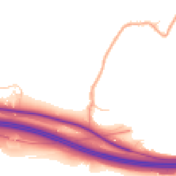Daytime road noise heatmap for CT18 8FD