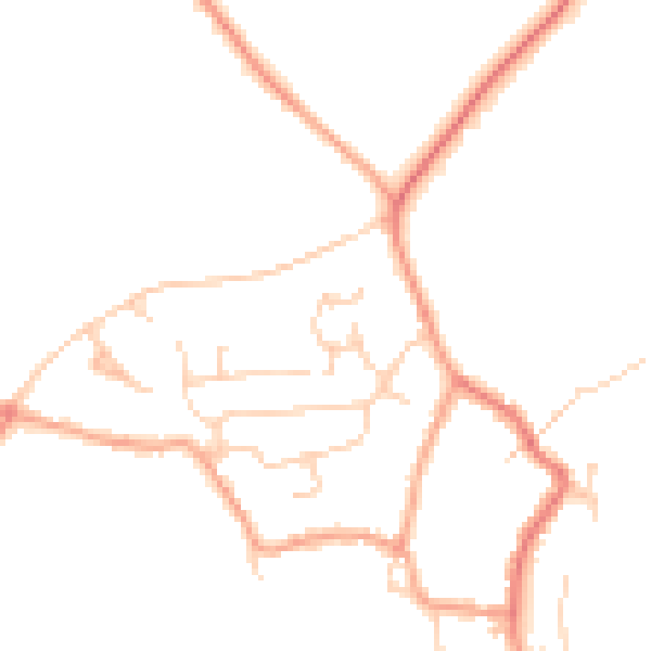 Daytime road noise heatmap for CT18 8HF