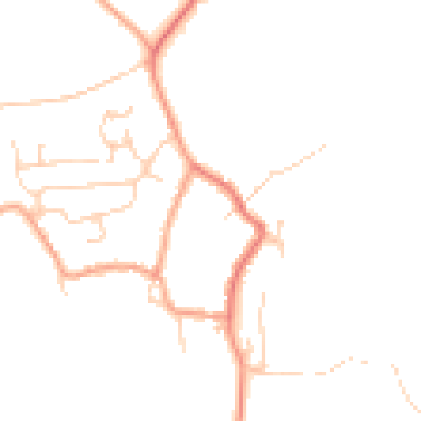 Daytime road noise heatmap for CT18 8JB