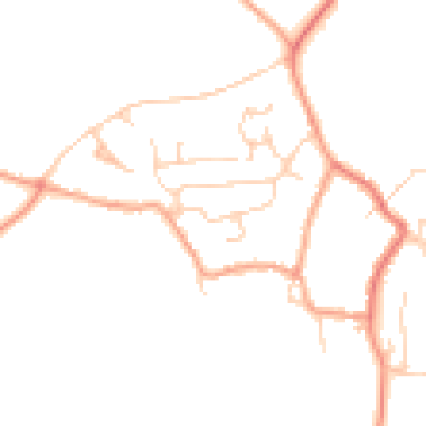 Daytime road noise heatmap for CT18 8JL