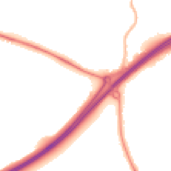 Night-time road noise heatmap for CT6 5DZ