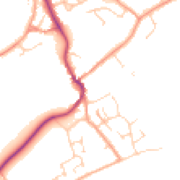 Daytime road noise heatmap for CT6 7HX