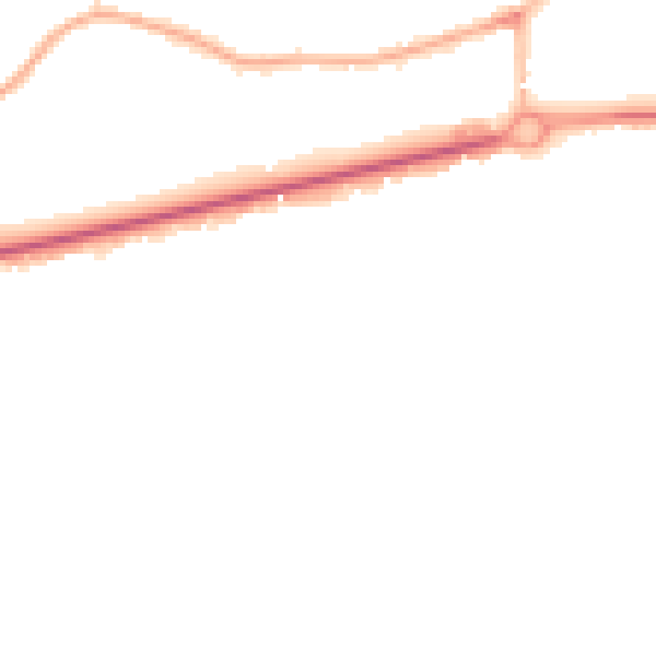 Night-time road noise heatmap for CT6 7QW