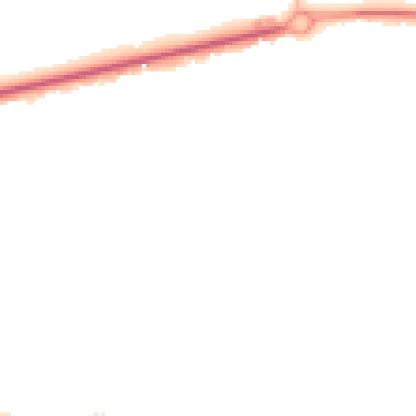 Night-time road noise heatmap for CT6 7SN