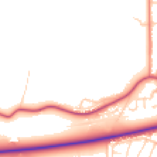Daytime road noise heatmap for CT6 8BL