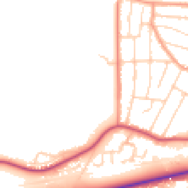 Daytime road noise heatmap for CT6 8EA