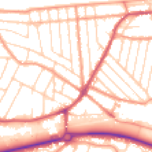 Daytime road noise heatmap for CT6 8HL
