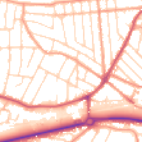 Daytime road noise heatmap for CT6 8NE