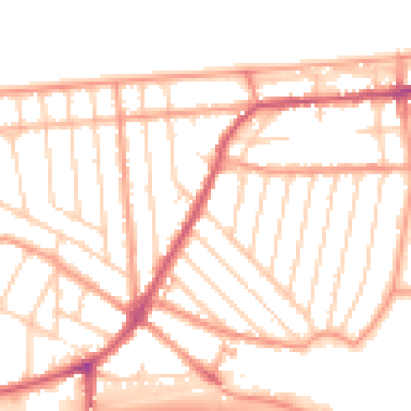 Daytime road noise heatmap for CT6 8PW