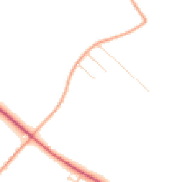 Daytime road noise heatmap for CT7 0HJ