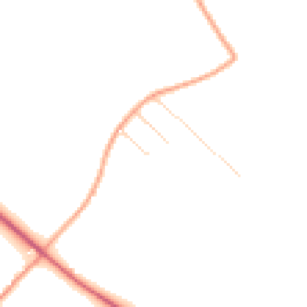 Daytime road noise heatmap for CT7 0HQ
