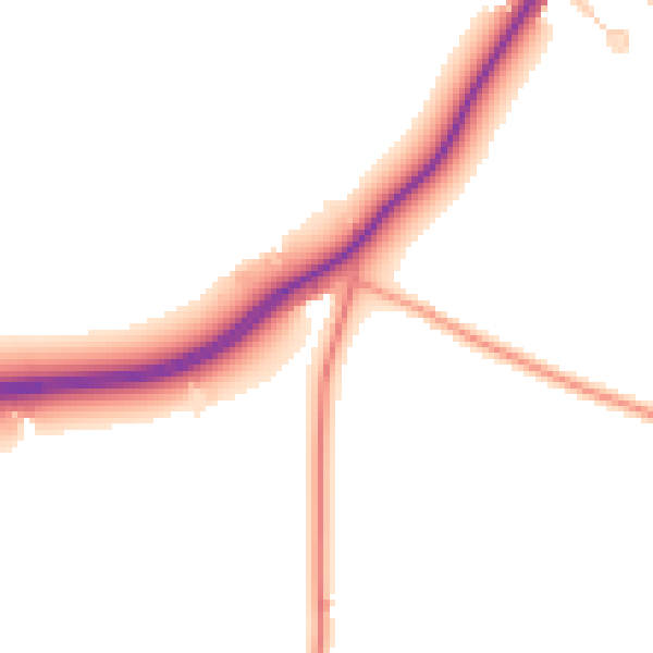 Daytime road noise heatmap for CT7 0JL