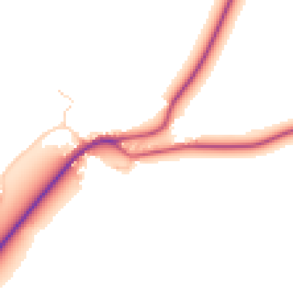 Daytime road noise heatmap for CT7 0JR