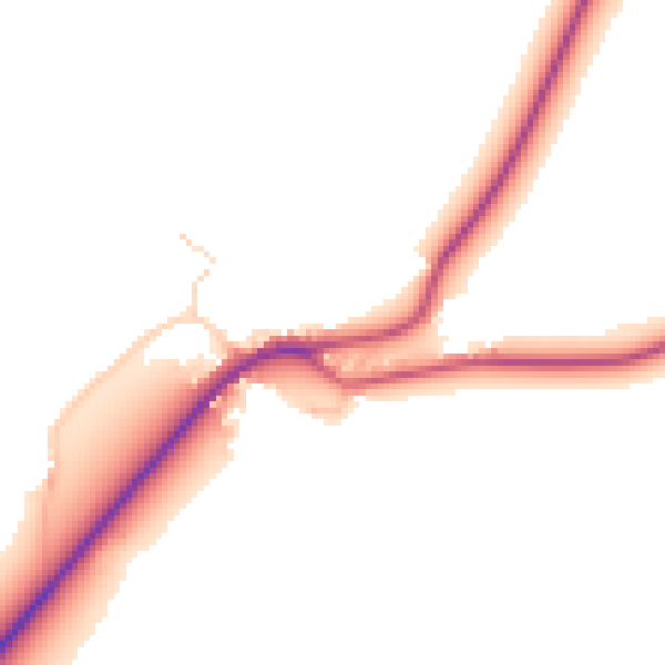 Daytime road noise heatmap for CT7 0JU