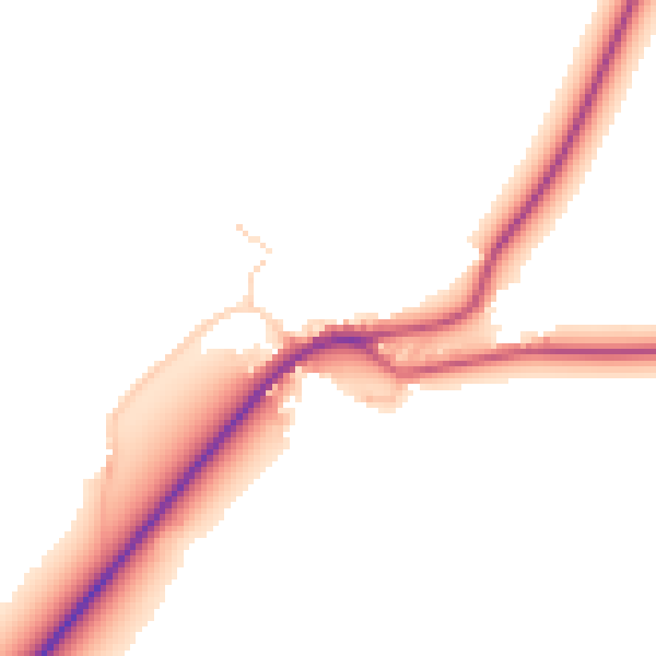 Daytime road noise heatmap for CT7 0JY