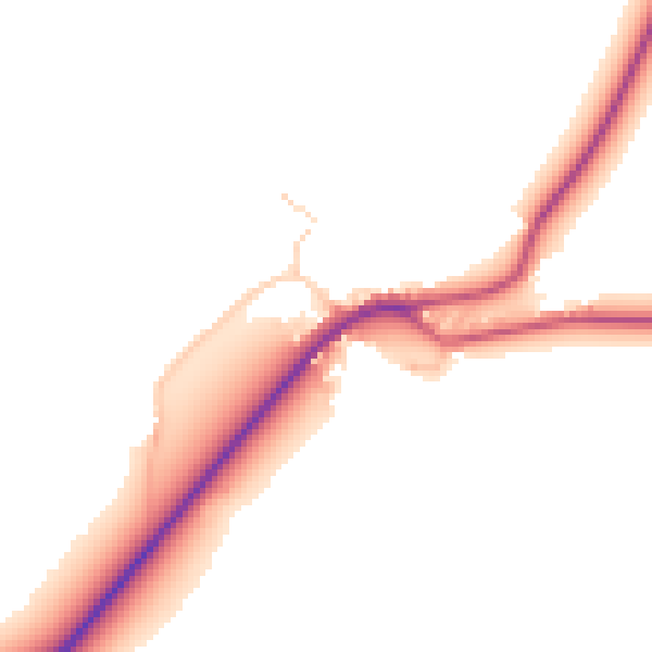 Daytime road noise heatmap for CT7 0JZ