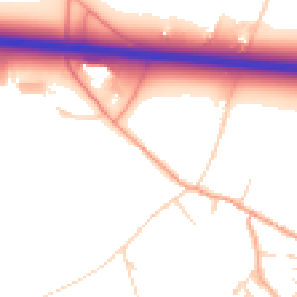 Daytime road noise heatmap for CT7 0NH