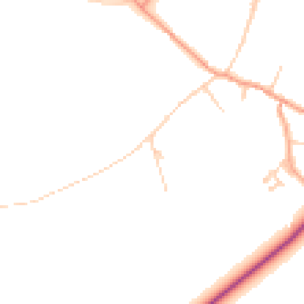 Daytime road noise heatmap for CT7 0QH