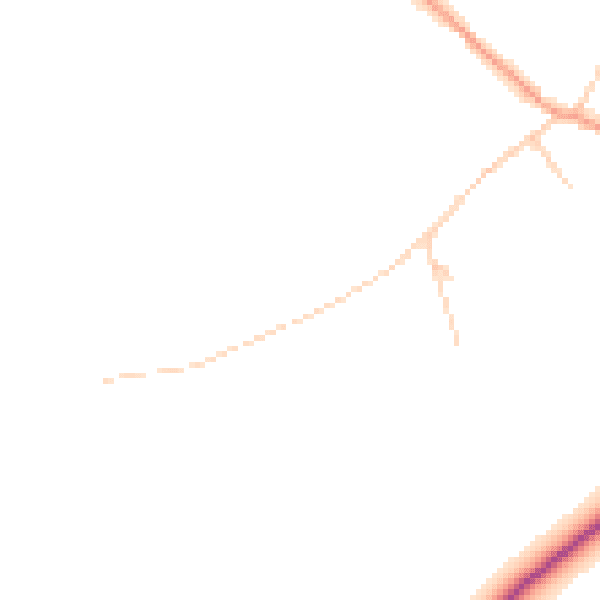 Daytime road noise heatmap for CT7 0QQ