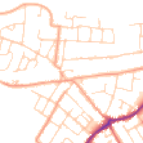 Daytime road noise heatmap for CT7 9EF