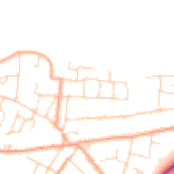 Daytime road noise heatmap for CT7 9HD