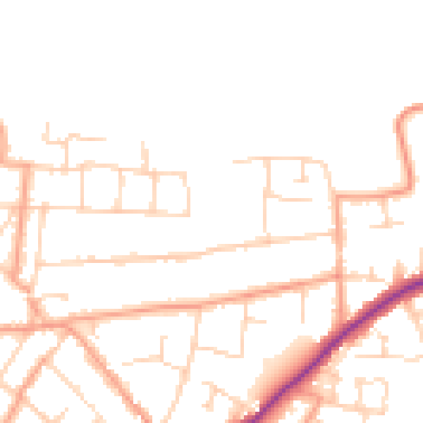 Daytime road noise heatmap for CT7 9HJ