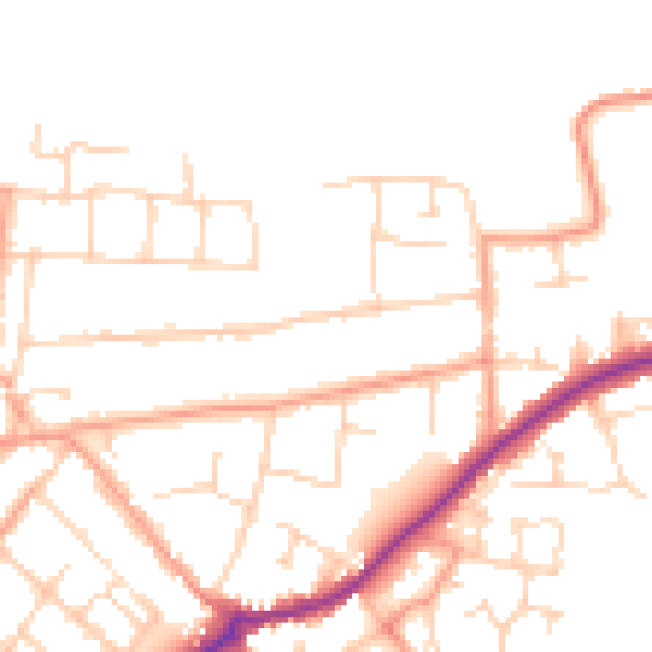 Daytime road noise heatmap for CT7 9HN