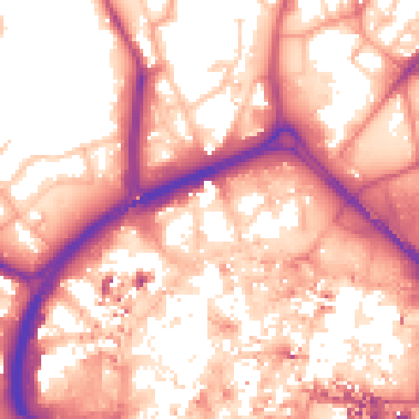 Daytime road noise heatmap for CV1 1AP