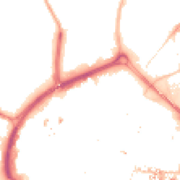 Night-time road noise heatmap for CV1 1AQ
