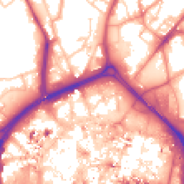 Daytime road noise heatmap for CV1 1JN