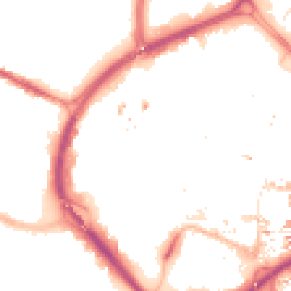Night-time road noise heatmap for CV1 1NQ