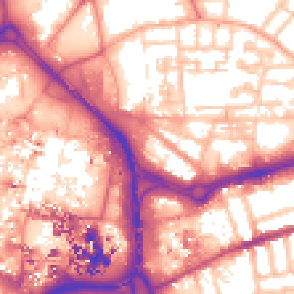 Daytime road noise heatmap for CV1 5PB