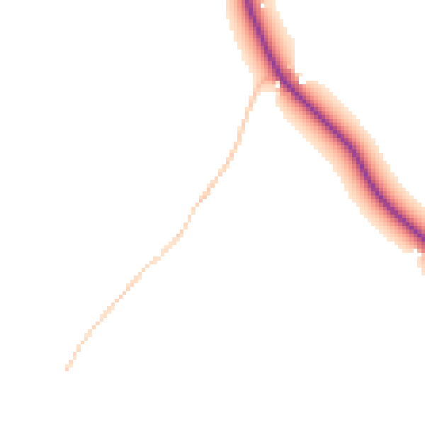 Daytime road noise heatmap for CV10 0AS