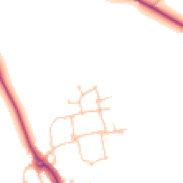 Daytime road noise heatmap for CV10 0FP