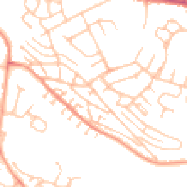 Daytime road noise heatmap for CV10 9GF