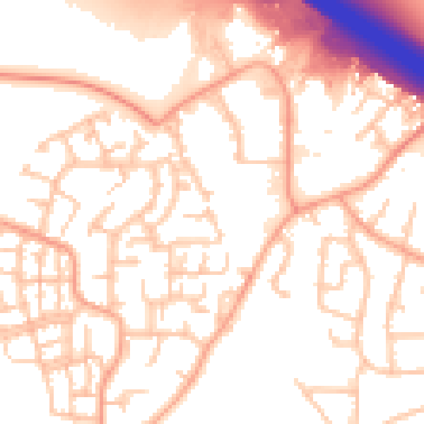 Daytime road noise heatmap for CV2 1UX