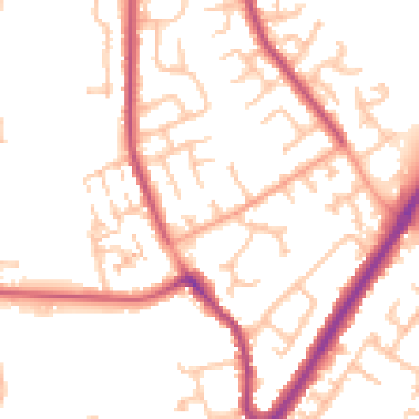 Daytime road noise heatmap for CV2 2LS