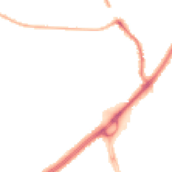Night-time road noise heatmap for CV2 3BG