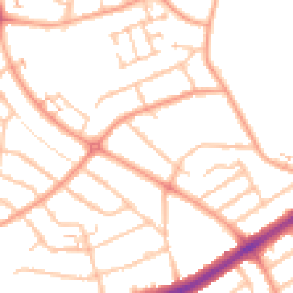Daytime road noise heatmap for CV2 3DP