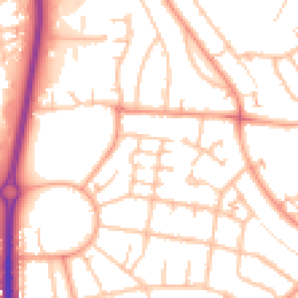 Daytime road noise heatmap for CV2 3PT