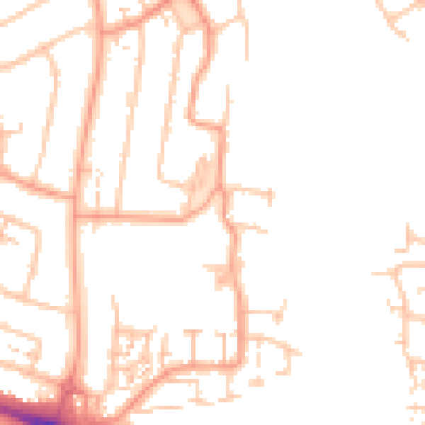 Daytime road noise heatmap for CV2 5AT
