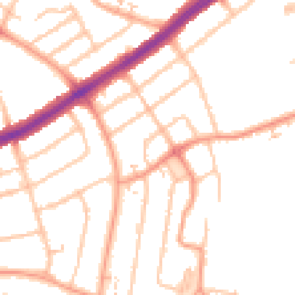 Daytime road noise heatmap for CV2 5ES
