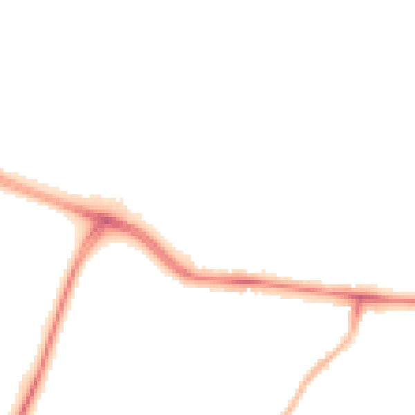 Night-time road noise heatmap for CV2 5NJ