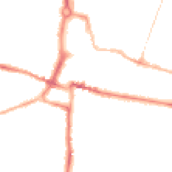 Night-time road noise heatmap for CV22 5EJ