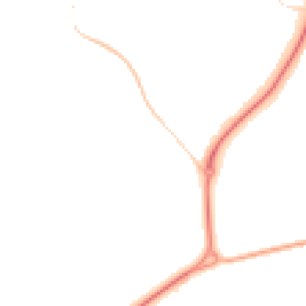 Night-time road noise heatmap for CV22 6JU