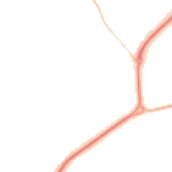 Night-time road noise heatmap for CV22 6LH